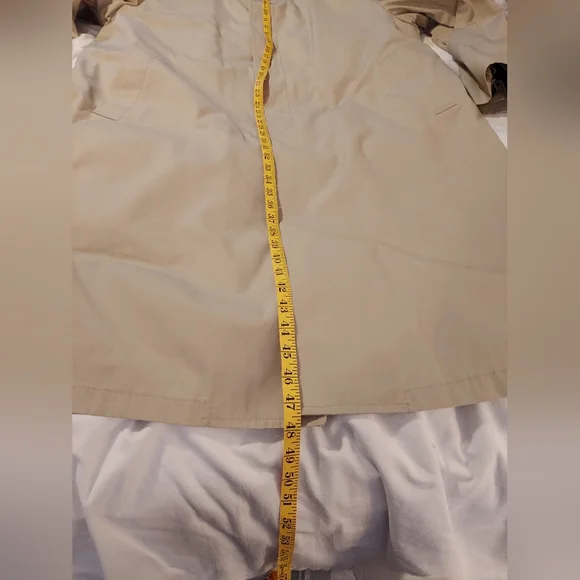 London Fog Vintage Beige Trench Coat With Removable Faux Fur Lining 48L NWOT - Picture 7 of 7